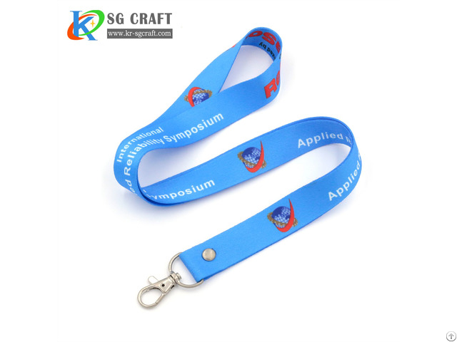 Custom High Quality Sublimation Printed Polyester Id Card Holder Neck Lanyard