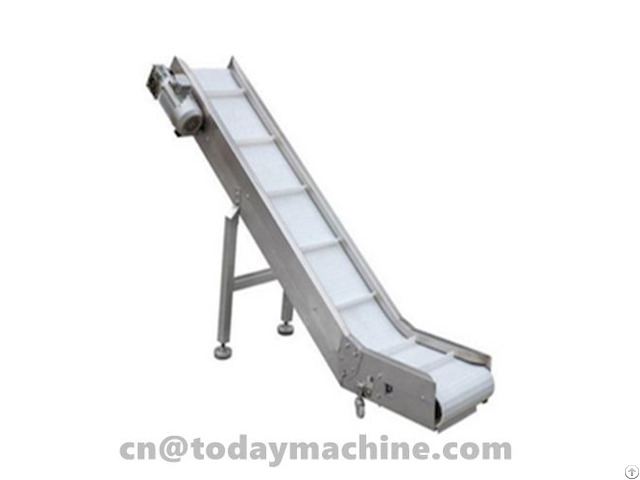 Tilted Belt Conveyor For Cake, Biscuits, Sugar