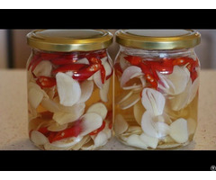 Pickled Red Chilli In Glass Jar