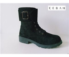 Women High Boots With Big Buckle Injection