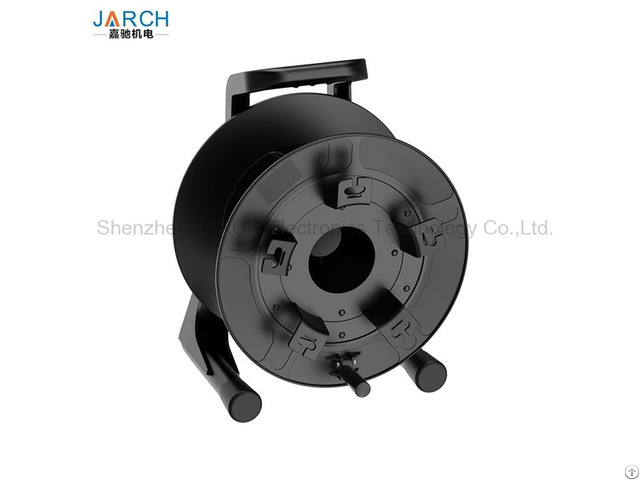 Professional Unbreakable Fiber Optic Hose Reel With Winder 380 Mm Empty Cable Drum