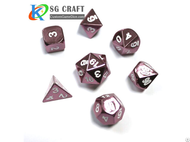 Custom Aluminum Carved Polyhedral Metal Dice