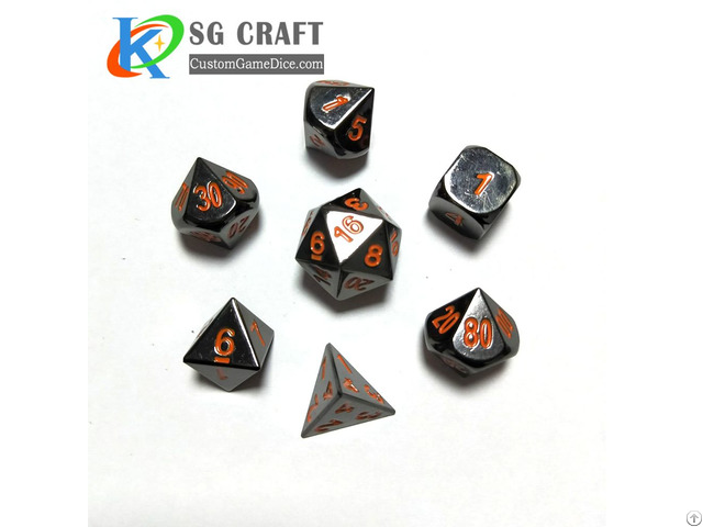 Custom Polyhedral Metal Zinc Alloy Dice