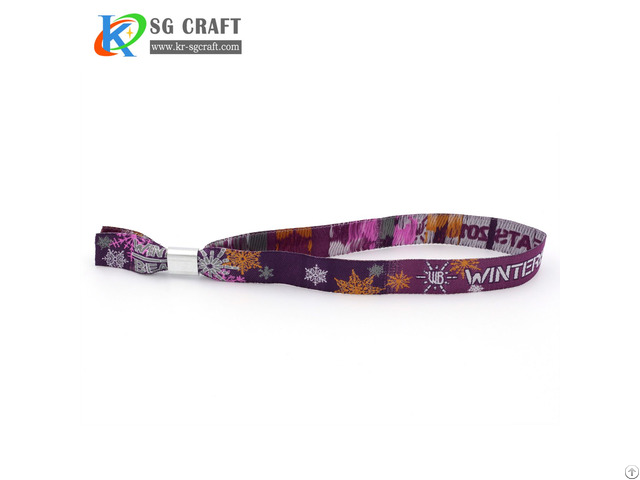 Promotional Woven Fabric Wristbands For Events Use