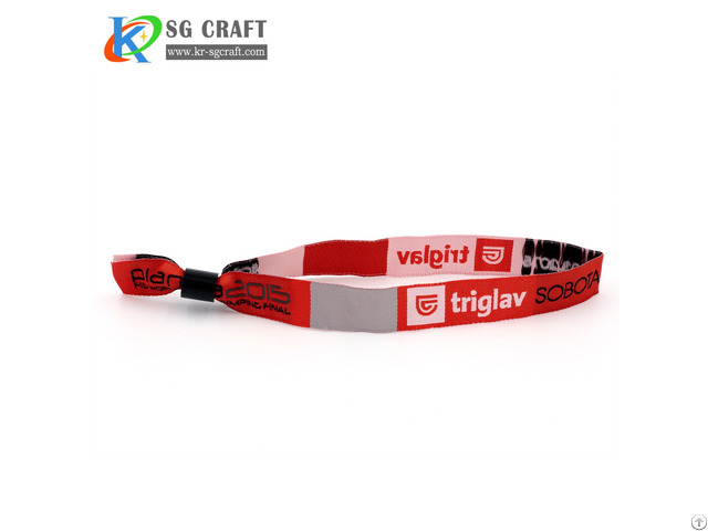 Oem Wholesale Polyester Handicraft Suppliers Woven Lovely Wristband With Logo