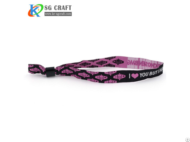 Custom Printed Digital Woven Cotton Wristband Design And Sample Free