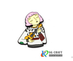 Customized Soft Enamel Color Painting Pretty Girl Lapel Pin