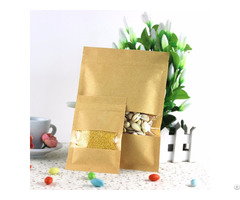400g Capacity Kraft Paper Standup Bag With A Clear Square Window