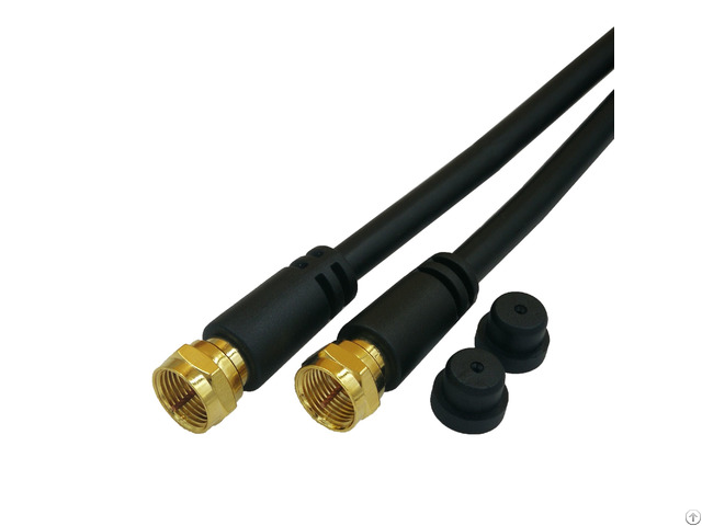Both End F Male For Rg 59 Coaxial Cable Assembly