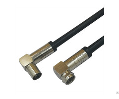 75ohm Right Angle F Male To Pal Rf Cable Assembly Rg6