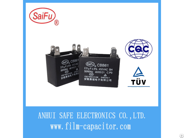 Cbb61 Ac Electric Fan Capacitor 450 Vac 2 5uf