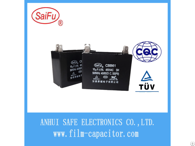 Cbb61 Ac Electric Fan Capacitor 450 Vac 10uf