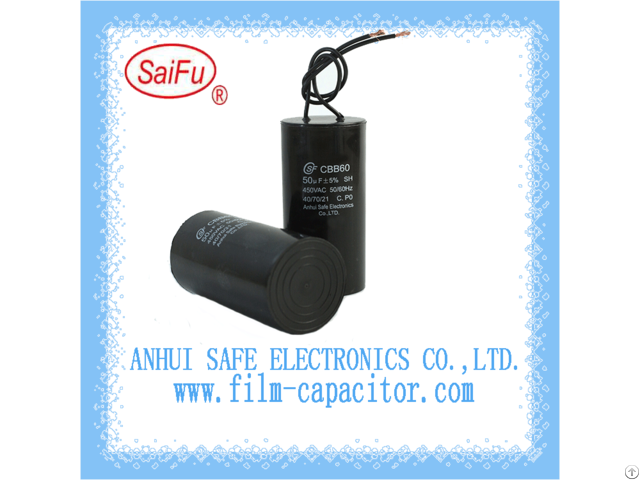 Cbb60 Ac Motor Start And Run Capacitor 450 Vac 50uf