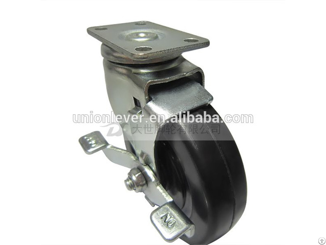 Swivel 3 Inch Plate Type Caster With Brake