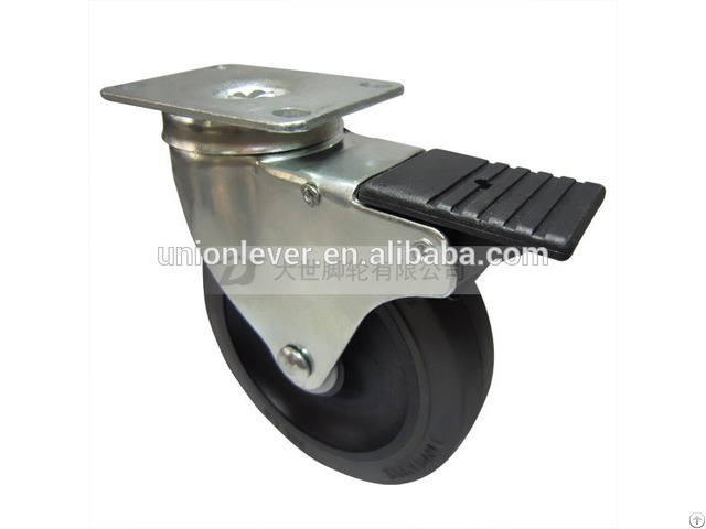 Swivel 5 Inch Plate Type Caster With Brake