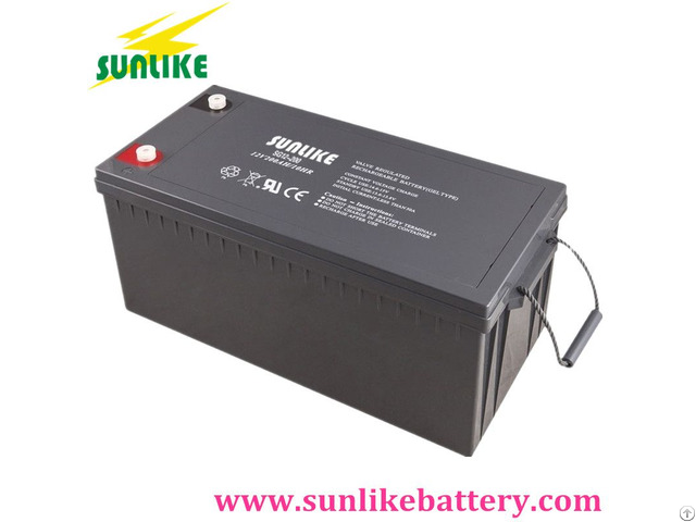 Deep Cycle Solar Rechargeable Gel Battery 12v250 For Power Supply