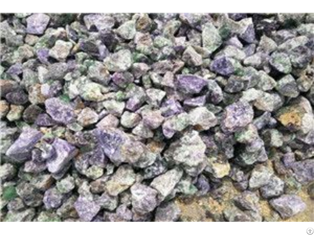 Fluorite Lumps Raw Material 70 Percent 75 Percent Grade With Customized Size