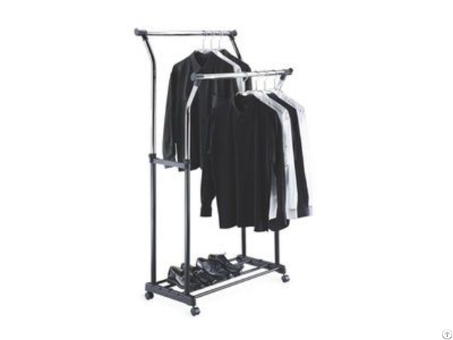 Double Adjustable Garment Rack