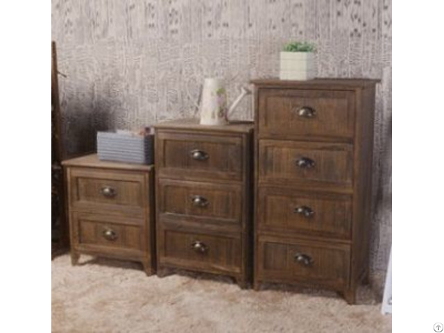 Brown Bedside Table With Drawers