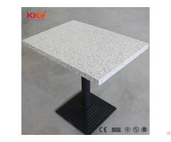 Custom Artificial Marble Acrylic Solid Surface Cafeteria Dining Table And Chair