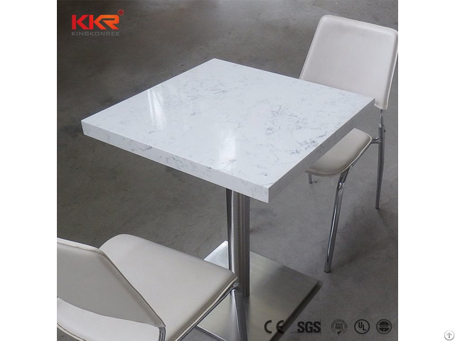 Dining Room Funiture Solid Surface Table With 4seaters