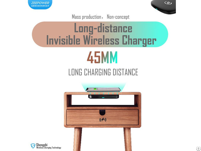 45mm Long Distance Qi Invisible Wireless Charger For Furniture