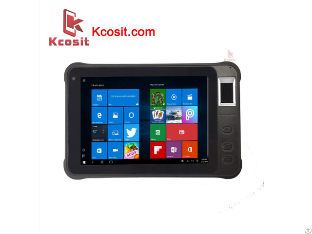 Rugged Windows Tablet Pc Fingerprint Reader Uhf Rfid Ip67 Waterproof 2d Barcode Scanner Pda