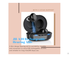 A39 Rechargeable Hearing Aids Digital Sound Amplifier Pair With Usb Carrying Battery Case