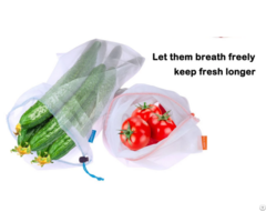 Bpa Free Transparent Reusable Mesh Net Produce Bags For Fruits And Vegetables