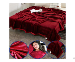 High Quality Supper Soft Solid Color Custom 100 Percent Polyester Flannel Throw Blanket