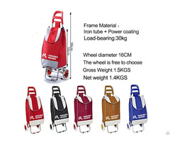 Hot Selling High Quality Supermarket Foldable Shopping Trolley Cart Bag With Wheels