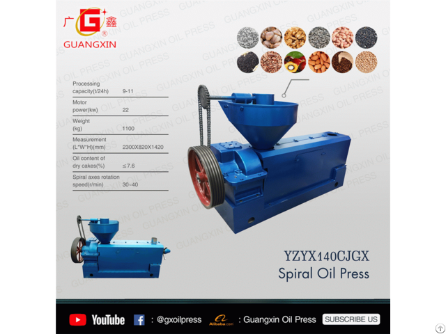 Yzyx140cjgx Sunflower Seed Peanut Screw Oil Press Machine