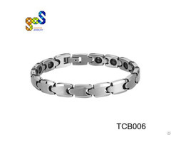 Tungsten Magnet Bracelet With Polished Shiny