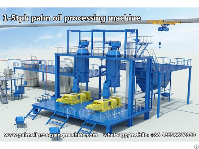 Small Scale Palm Oil Making Machine With Capacity 1 5tph