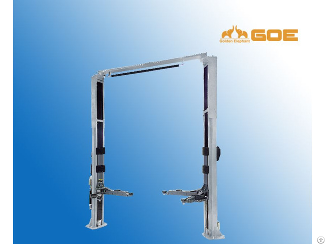 Two Post Clear Floor Lift Adjustable Height And Width Gb Tp 4 5ka