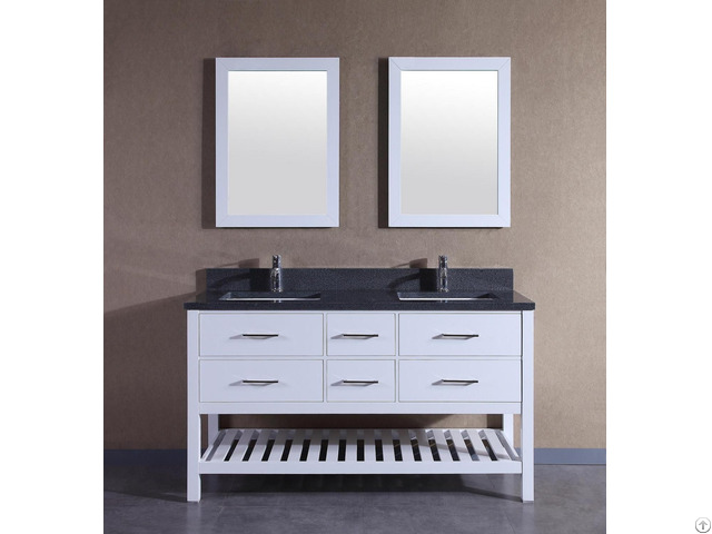 American Solid Wood Double Sinks Bathroom Vanity