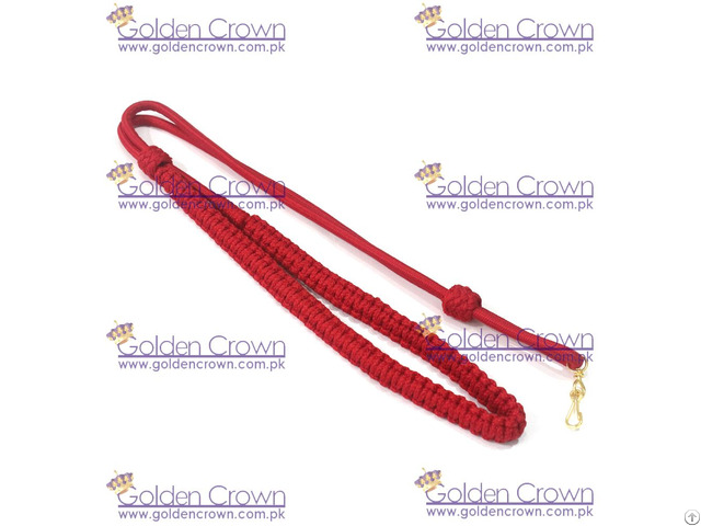 British Army Whistle Lanyard Red