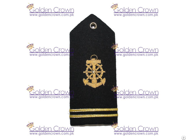 American Navy Mate Shoulder Boards Epaulets Gold Anchor And Two Bar Hardboards