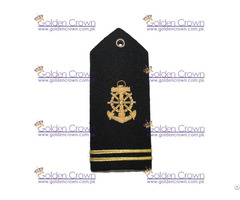 American Navy Mate Shoulder Boards Epaulets Gold Anchor And Two Bar Hardboards