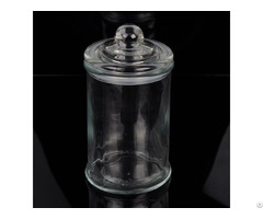 Straight Clear Glass Jar With Seal Lid