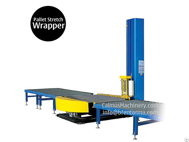 Small Footprint Online Pallet Wrapping Machine Turntable Stretch Wrapper