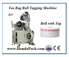 Pyramid Tea Bag Rolls Tagging Machine
