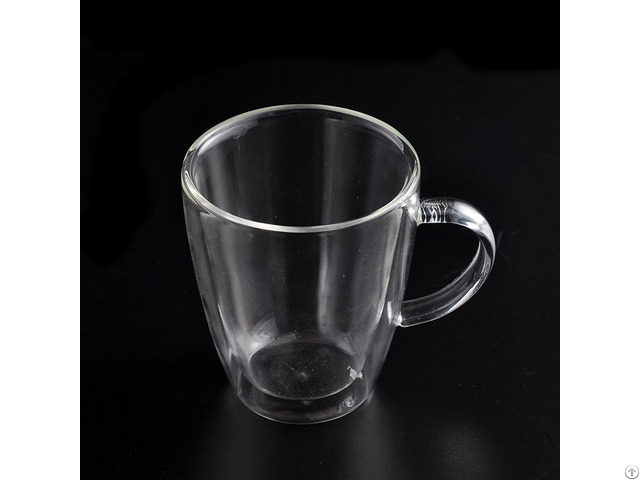 Heat Resistant Double Wall Glass Mugs For Coffee Drinking