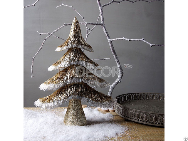 Glitter Artificial Christmas Tabletop Decoration Tree