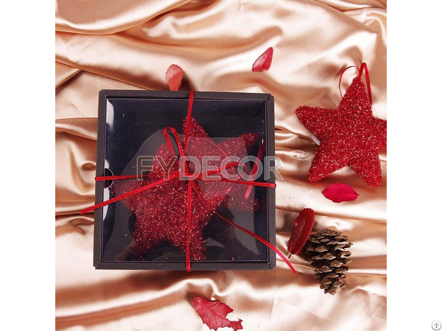 Shiny Red Hanging Star Vintage Gift