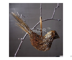 Gold Bird Hanging Ornament For Wedding Decoration