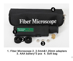 Handheld 200x 400x Fiber Optical Microscope Inspection Magnification
