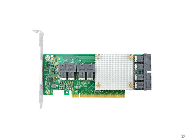 Linkreal 8 Port Pcie X16 To Sff 8643 Nvme Ssd Adapter With Heatsink Installed