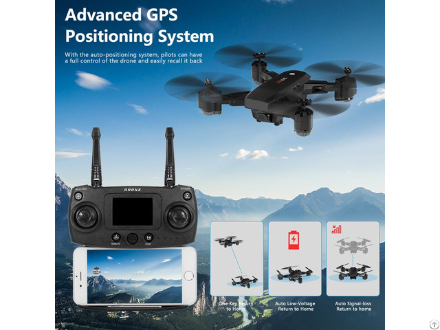 S30 1080p Hd Wifi Fpv Rc Selfie Drone Gps Positioning Follow Altitude Hold Foldable Quadcopter