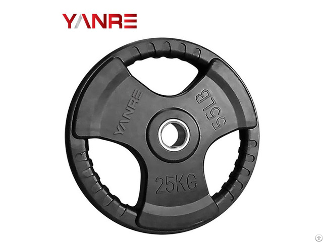 Gym Fitness Equipment Crossfit Rubber Coated Weight Lifting Bumper Plates Barbell Plate